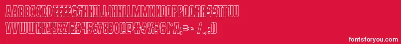 フォントProwlerout – 赤い背景に白い文字