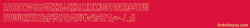 Prowlerout Font – Yellow Fonts on Red Background