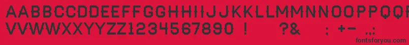 AaHaymaker Font – Black Fonts on Red Background