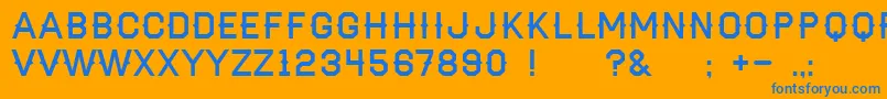 AaHaymaker Font – Blue Fonts on Orange Background