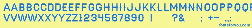 AaHaymaker Font – Blue Fonts on Yellow Background