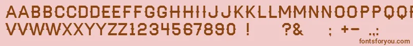 AaHaymaker Font – Brown Fonts on Pink Background