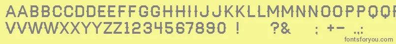 AaHaymaker Font – Gray Fonts on Yellow Background