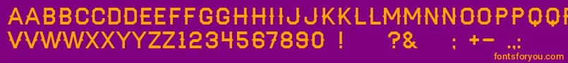 AaHaymaker Font – Orange Fonts on Purple Background