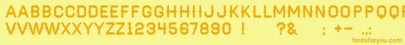 AaHaymaker Font – Orange Fonts on Yellow Background