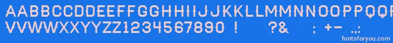 AaHaymaker Font – Pink Fonts on Blue Background