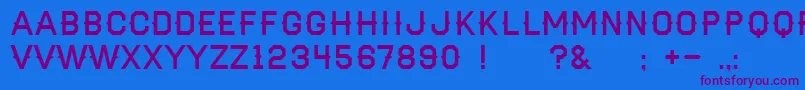 AaHaymaker Font – Purple Fonts on Blue Background
