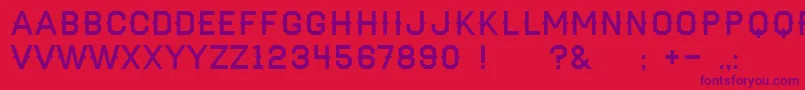 AaHaymaker Font – Purple Fonts on Red Background
