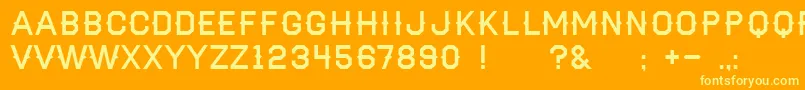 AaHaymaker Font – Yellow Fonts on Orange Background