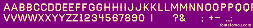 AaHaymaker Font – Yellow Fonts on Purple Background