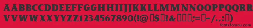 KingofromeFreeForPersonalUseOnly Font – Black Fonts on Red Background