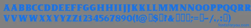 KingofromeFreeForPersonalUseOnly Font – Blue Fonts on Gray Background