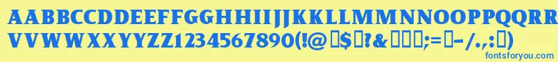 KingofromeFreeForPersonalUseOnly Font – Blue Fonts on Yellow Background