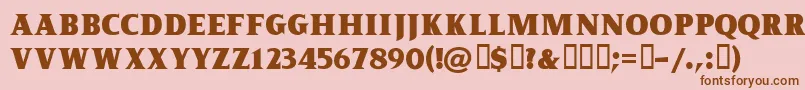 Шрифт KingofromeFreeForPersonalUseOnly – коричневые шрифты на розовом фоне