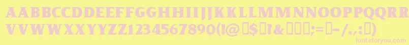 KingofromeFreeForPersonalUseOnly Font – Pink Fonts on Yellow Background