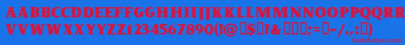 KingofromeFreeForPersonalUseOnly Font – Red Fonts on Blue Background