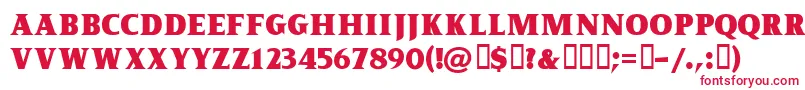 Czcionka KingofromeFreeForPersonalUseOnly – czerwone czcionki na białym tle