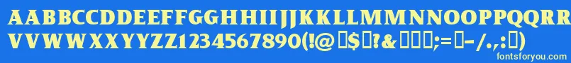 KingofromeFreeForPersonalUseOnly Font – Yellow Fonts on Blue Background