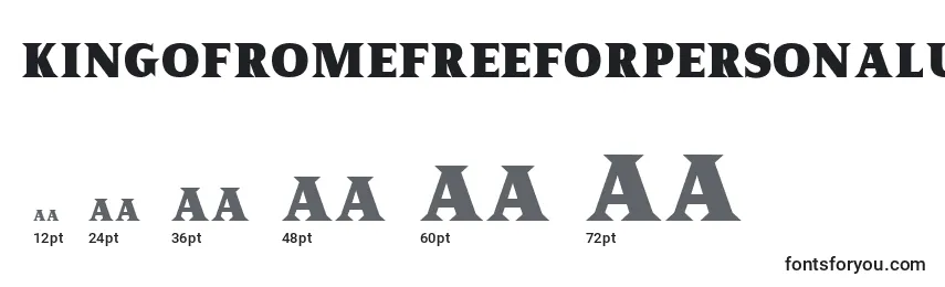 KingofromeFreeForPersonalUseOnly Font Sizes