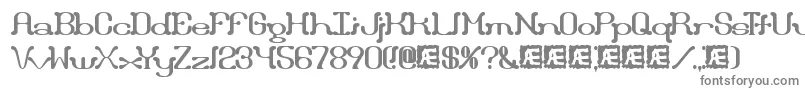 DraggleBrk-fontti – harmaat kirjasimet valkoisella taustalla