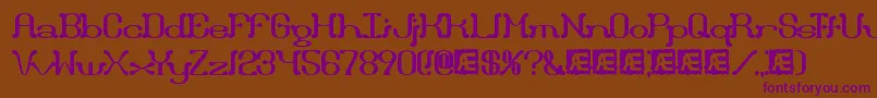 DraggleBrk Font – Purple Fonts on Brown Background