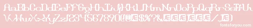 Шрифт DraggleBrk – белые шрифты на розовом фоне