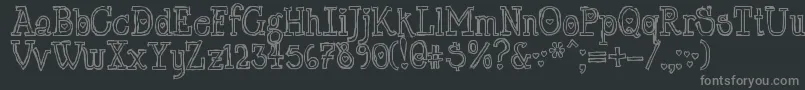 Czcionka LrtChickenhawk – szare czcionki na czarnym tle