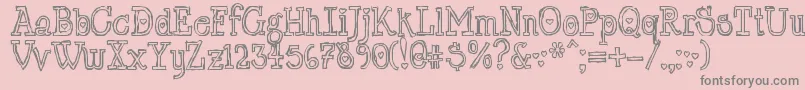 LrtChickenhawk Font – Gray Fonts on Pink Background