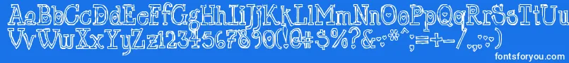 LrtChickenhawk Font – White Fonts on Blue Background