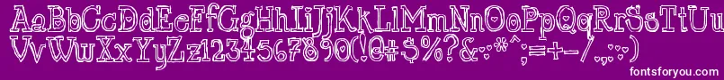 LrtChickenhawk Font – White Fonts on Purple Background