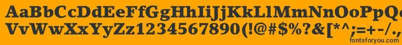 LinoletterstdBlack Font – Black Fonts on Orange Background