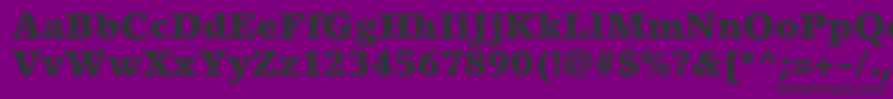 LinoletterstdBlack Font – Black Fonts on Purple Background