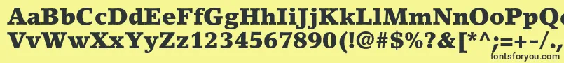 LinoletterstdBlack Font – Black Fonts on Yellow Background