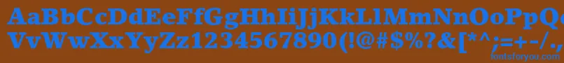 LinoletterstdBlack Font – Blue Fonts on Brown Background