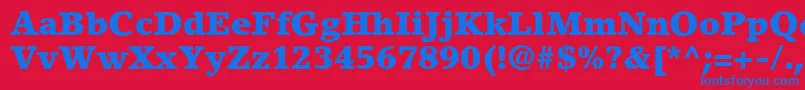 LinoletterstdBlack Font – Blue Fonts on Red Background