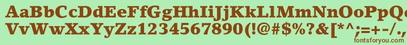 LinoletterstdBlack Font – Brown Fonts on Green Background
