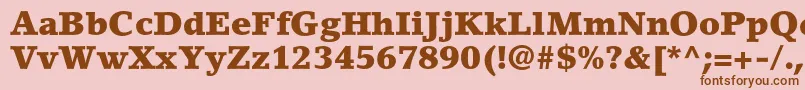 LinoletterstdBlack Font – Brown Fonts on Pink Background