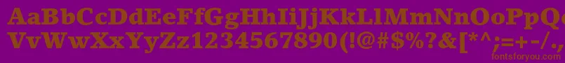 LinoletterstdBlack Font – Brown Fonts on Purple Background