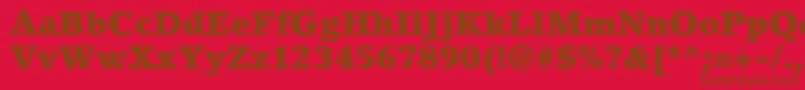 LinoletterstdBlack Font – Brown Fonts on Red Background