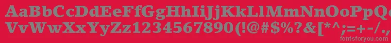 Шрифт LinoletterstdBlack – серые шрифты на красном фоне