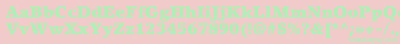 LinoletterstdBlack Font – Green Fonts on Pink Background