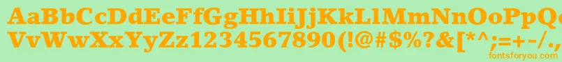 LinoletterstdBlack Font – Orange Fonts on Green Background