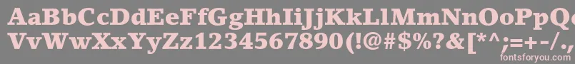 LinoletterstdBlack Font – Pink Fonts on Gray Background
