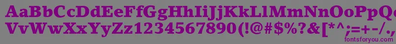 LinoletterstdBlack Font – Purple Fonts on Gray Background