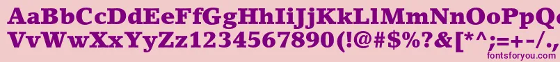 LinoletterstdBlack Font – Purple Fonts on Pink Background