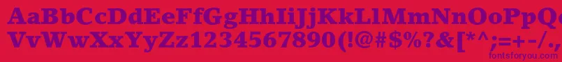 LinoletterstdBlack-fontti – violetit fontit punaisella taustalla