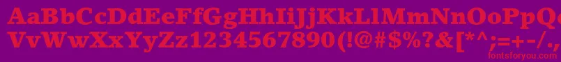 LinoletterstdBlack Font – Red Fonts on Purple Background
