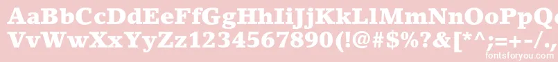 LinoletterstdBlack Font – White Fonts on Pink Background