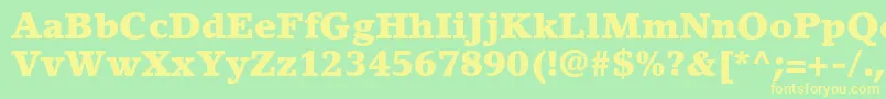 LinoletterstdBlack Font – Yellow Fonts on Green Background