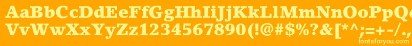 LinoletterstdBlack Font – Yellow Fonts on Orange Background